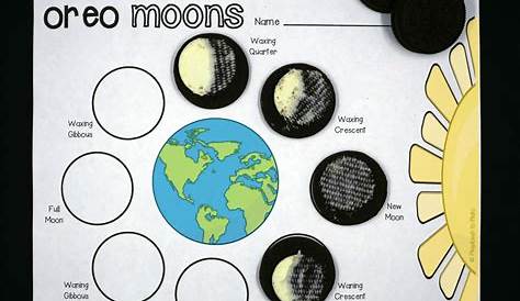 moon phases with oreos worksheets