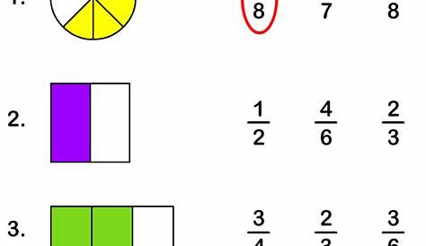 Free Printable Fraction Worksheets for Grade1 | Math Worksheets for Kids
