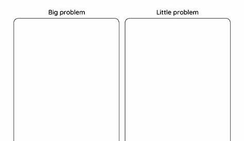 how big is my problem worksheets