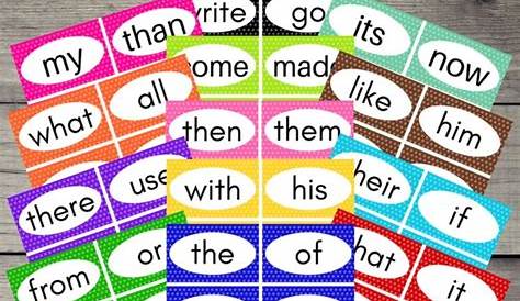 Free Printable Sight Words Flash Cards - Perfect for Preschool