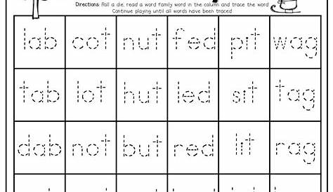 Worksheet Ideas Ink Word Family Worksheets Kindergarten Reading — db