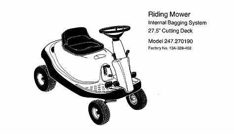 craftsman riding mower manual