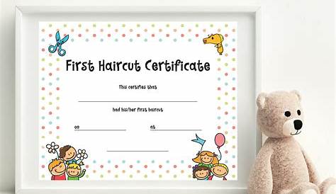 Haircut Certificate First Haircut Certificate Christmas | Etsy