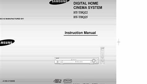 SAMSUNG HT-THQ22 INSTRUCTION MANUAL Pdf Download | ManualsLib