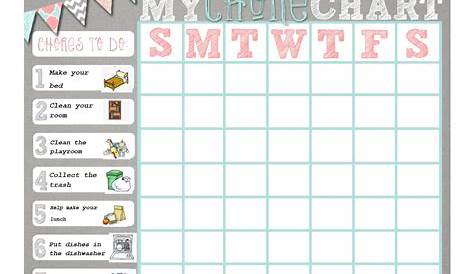 printable picture chore chart
