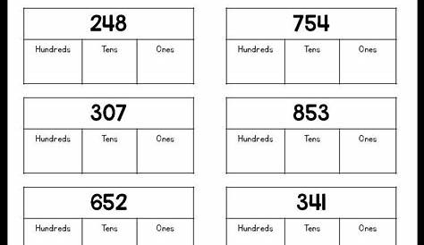 identifying place value worksheets