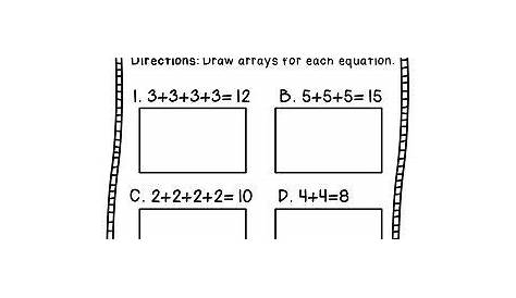 Arrays Arrays Arrays! | 2nd grade math, Repeated addition worksheets