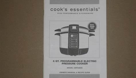 cooks essentials pressure cooker manual
