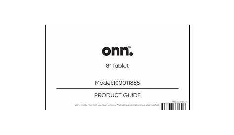 onn 8“Tablet User Guide
