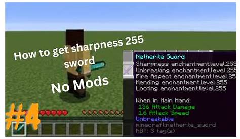 How to get sharpness 255 sword in Minecraft 1.19.2 | Video - 4
