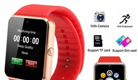GT08 Smartwatch with SIM Card Slot and 2.0MP Camera for iPhone Samsung