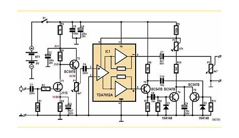 No-CA3080 Guitar Compressor Schematic Circuit Diagram