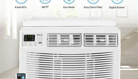 DELLA Window Mounted 8000 BTU Mini Air Conditioner Indoor 115V AC Up to