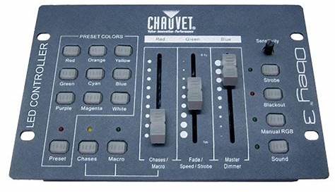 NEW! 4 Chauvet SlimPar 56 LED Pro DJ RGB Lights + Obey 3 Controller + DMX Cables 744271327625 | eBay