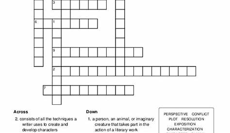 American Literature 1 - Crossword - Quickworksheets