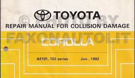 1992 Toyota Corolla Electrical Wiring Diagram and - Toyota Corolla Body