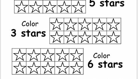 Free Preschool Number Practice - Color the Stars - Made By Teachers