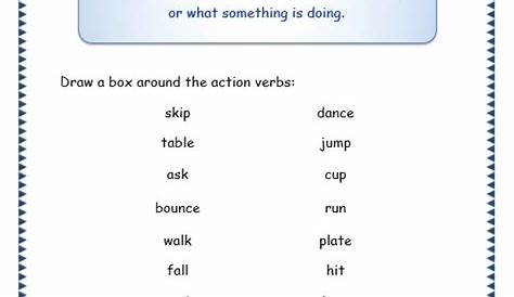 grade verbs worksheet