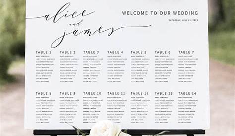 ideas for seating chart at wedding