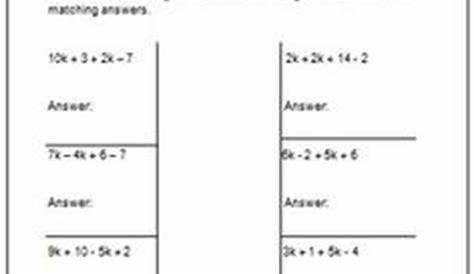 simplify the expression worksheets