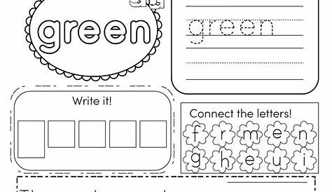 Free Printable St. Patrick's Day Worksheet for Kindergarten