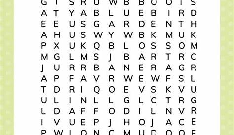 spring word search printable free