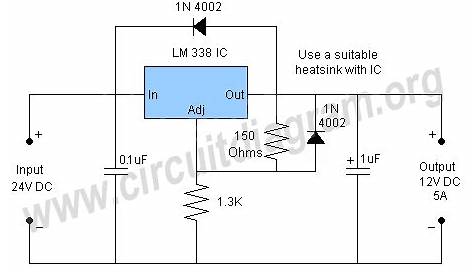 24vdc to 12dc converter circuit diagram