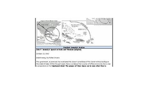 Cuban Missile Crisis Worksheet with Answer Key by Social Studies Sheets