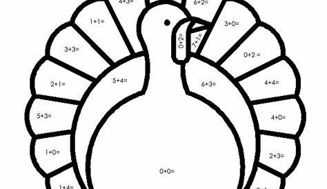 Thanksgiving Color By Number: Simple Addition | Math coloring