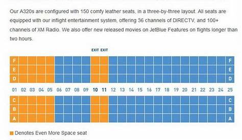 jetblue airplane seating chart