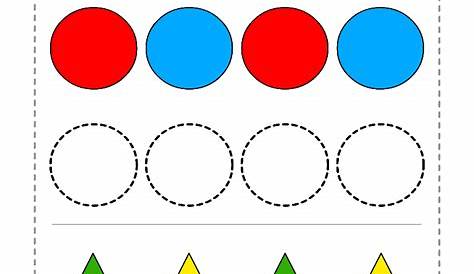 Fun Color Patterns Worksheet #01 – Color the Shapes - AutiSpark