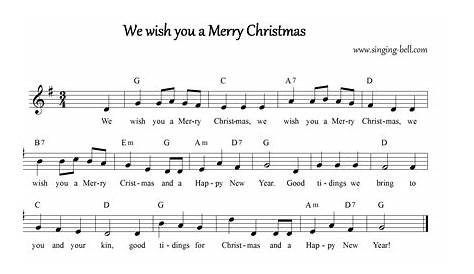 lyrics we wish you a merry christmas printable