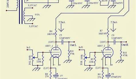 6sn7 tube preamp schematic