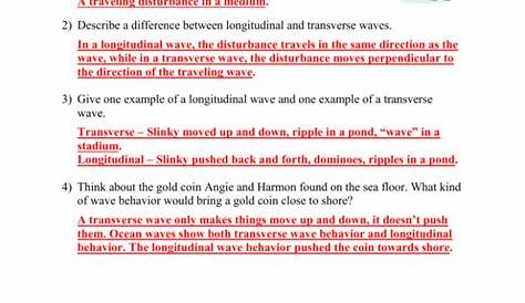 Wave Worksheet Answers