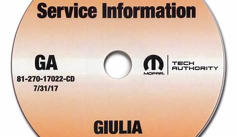 2017 Alfa Romeo Giulia Repair Shop Manual CD-ROM