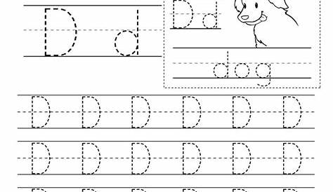 Printable Preschool Worksheets Tracing Letters D