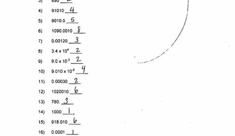 significant figures worksheets 2 answer key
