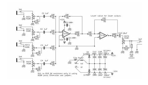 Audio mixer circuit diagram pdf