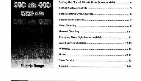 Kenmore 79091105892 User Manual ELECTRIC RANGE Manuals And Guides L0020049