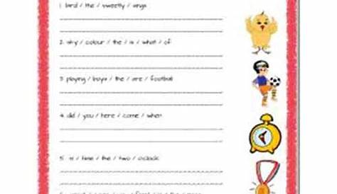 second grade punctuation worksheet