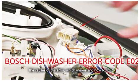 Bosch dishwasher error code e2