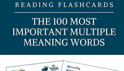 multiple meaning words 6th grade