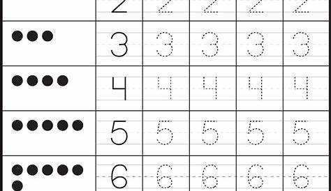 Number Trace Worksheets for Kid’s Tracing Fun | Tracing worksheets