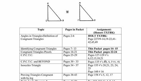 proving triangle congruence worksheets with answers