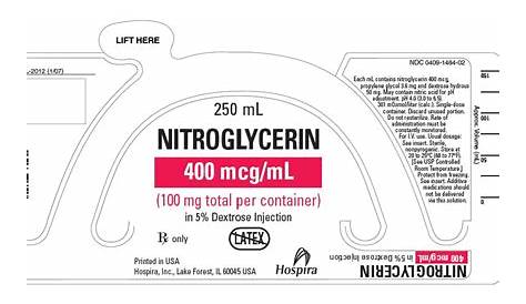 Nitroglycerin in Dextrose: Package Insert - Drugs.com