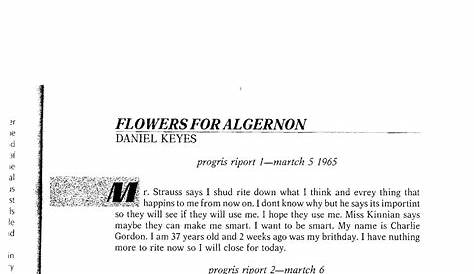 in flowers for algernon
