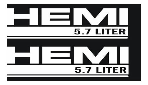Product: 2 Dodge Hemi 5.7 Liter Hood Decals