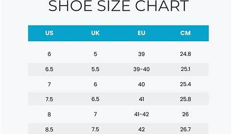 FREE Shoe Size Chart Template - Download in Word, Google Docs, PDF