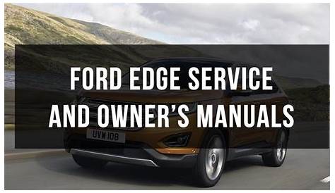 Download Ford Edge service and owner's manual free - YouTube