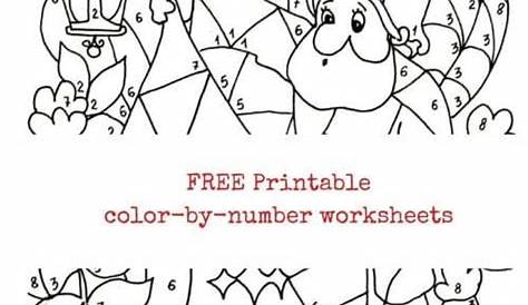 Pin on Free Color-by-number worksheets for kids